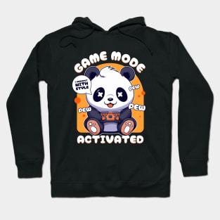 Gaming Panda withe game mode activated, Pew pew pew Hoodie